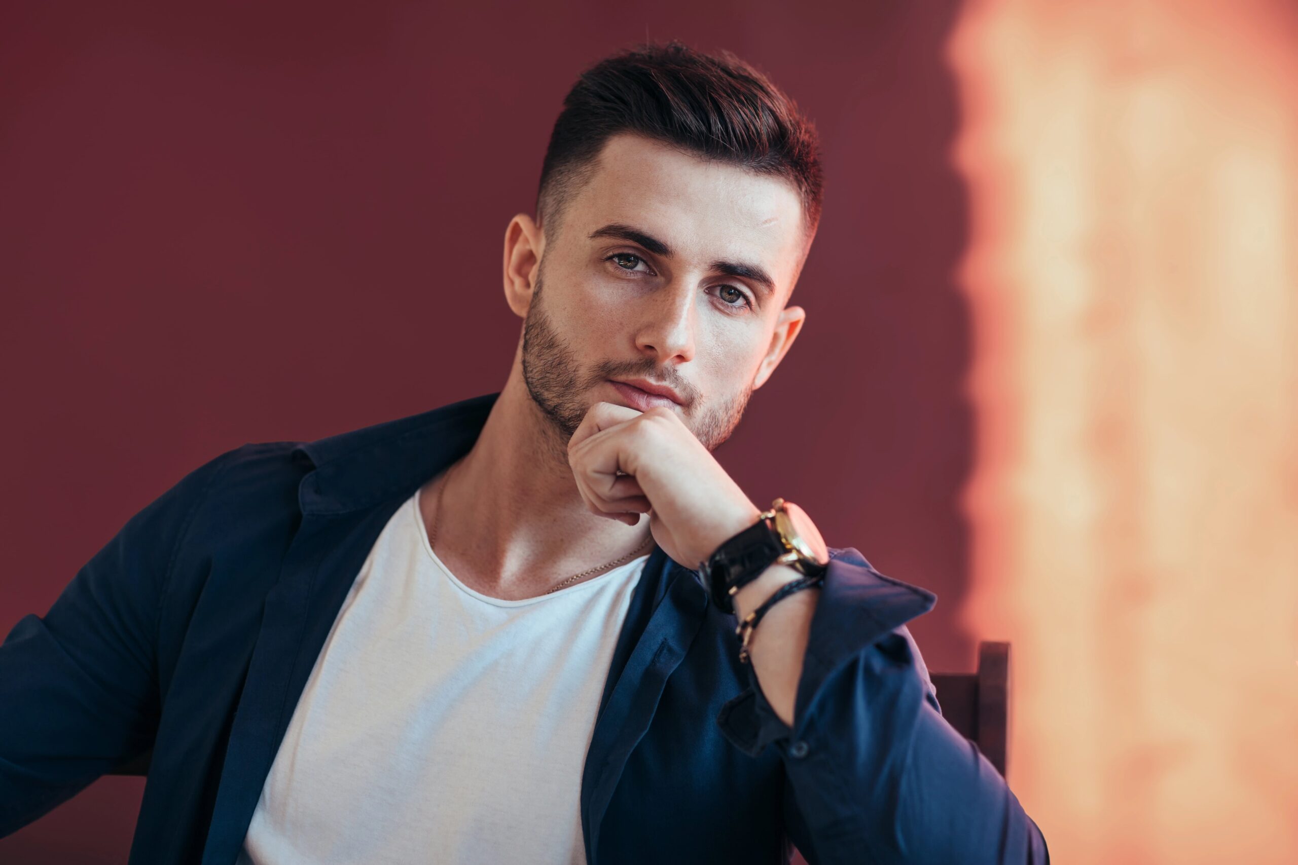 Portrait of young man